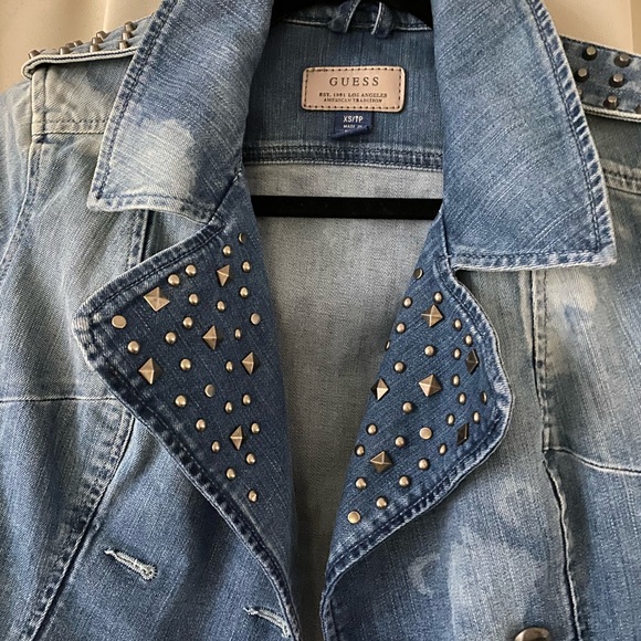 Guess Studded Denim Jacket- New without tags - Picture 2 of 4